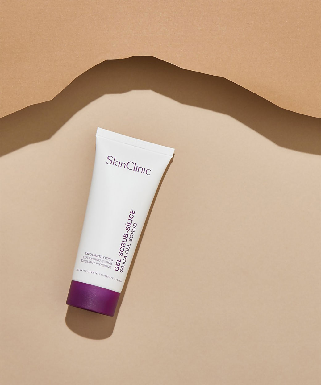 Ansuktspeeling med korn för ansikte med naturliga nanokristaller SkinClinic Silica Gel Scrub utan mikroplaster
